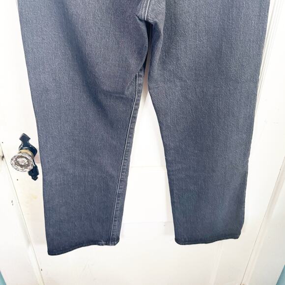 Levi’s Premium Ribcage Straight Ankle Jeans Button Fly Faded Black 29 x 27 BIG E - Picture 8 of 14